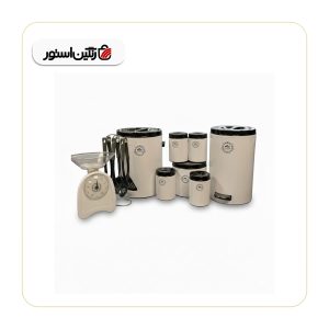 سرویس 26 پارچه اورمزد مدل سفید درب مشکی