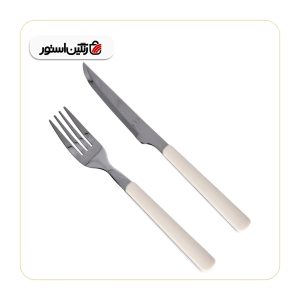 ست کارد و چنگال یونیکو مدل 5855 سفید